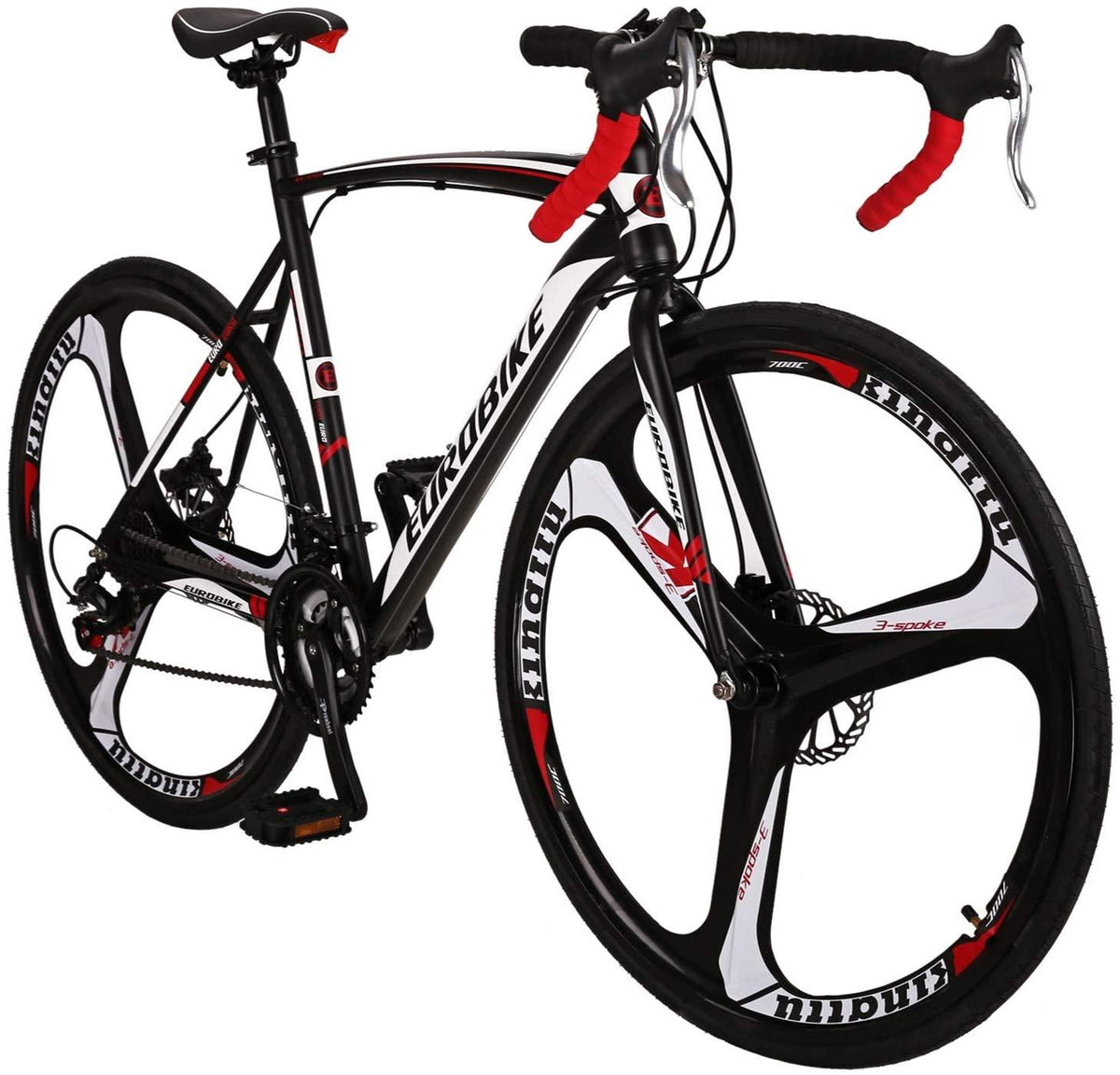 EUROBIKE OBK XC550 Road Bike 700C Wheels 21 Speed Disc Brake Mens or Womens Bicycle Cycling