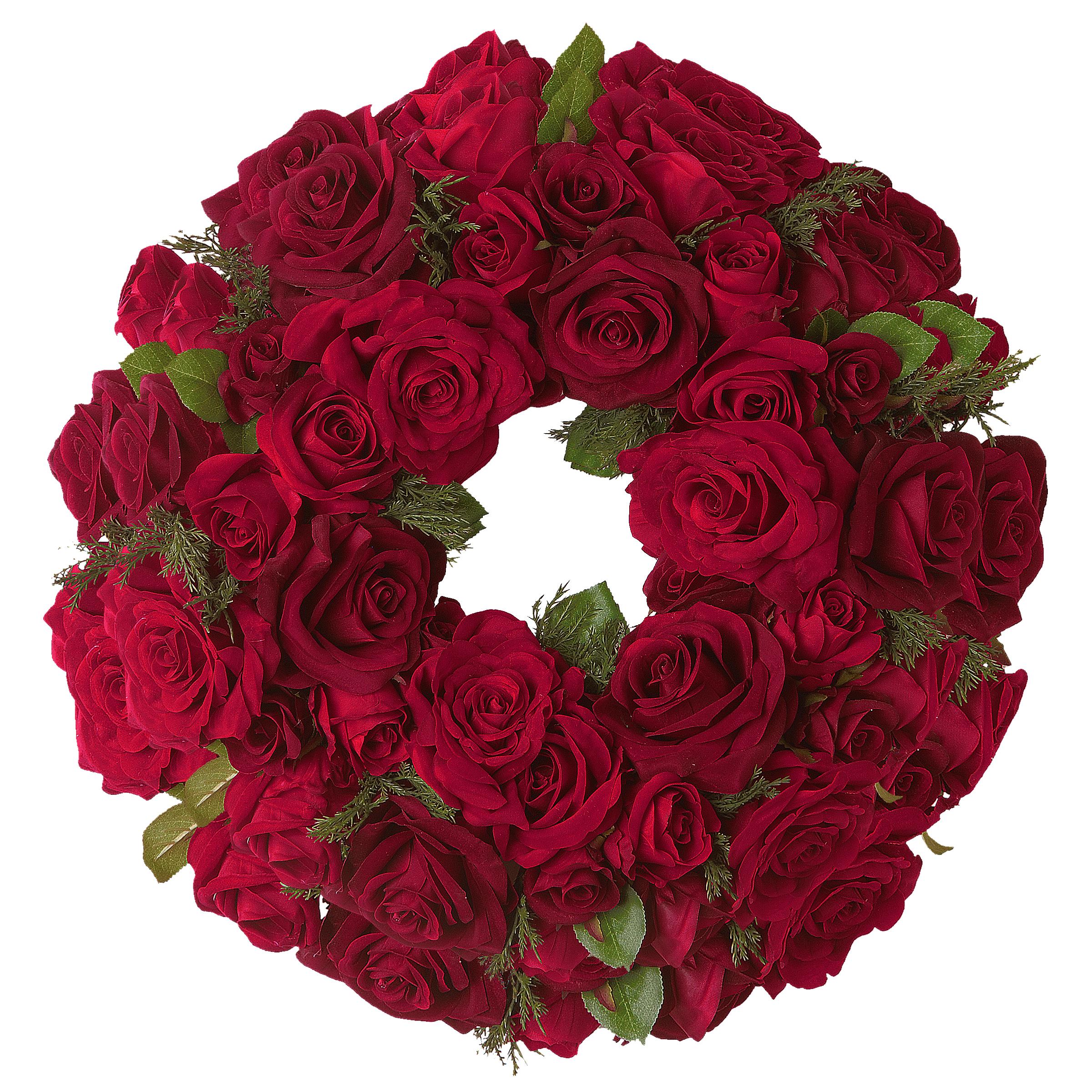 National Tree Company 15" Velvet Red Rose Wreath