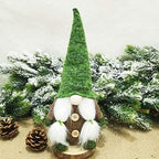 JJKFQ 2PS Christmas Faceless Gnome Santa Xmas Tree Hanging Ornament Doll Decoration for Home Pendant Ornaments Velvet Hat Bearded Old Man