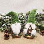 JJKFQ 2PS Christmas Faceless Gnome Santa Xmas Tree Hanging Ornament Doll Decoration for Home Pendant Ornaments Velvet Hat Bearded Old Man