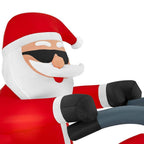 7 ft Santa on Motorcycle Holiday Inflatable