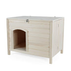 Petsfit Portable Wooden Dog House, No Assemble Required