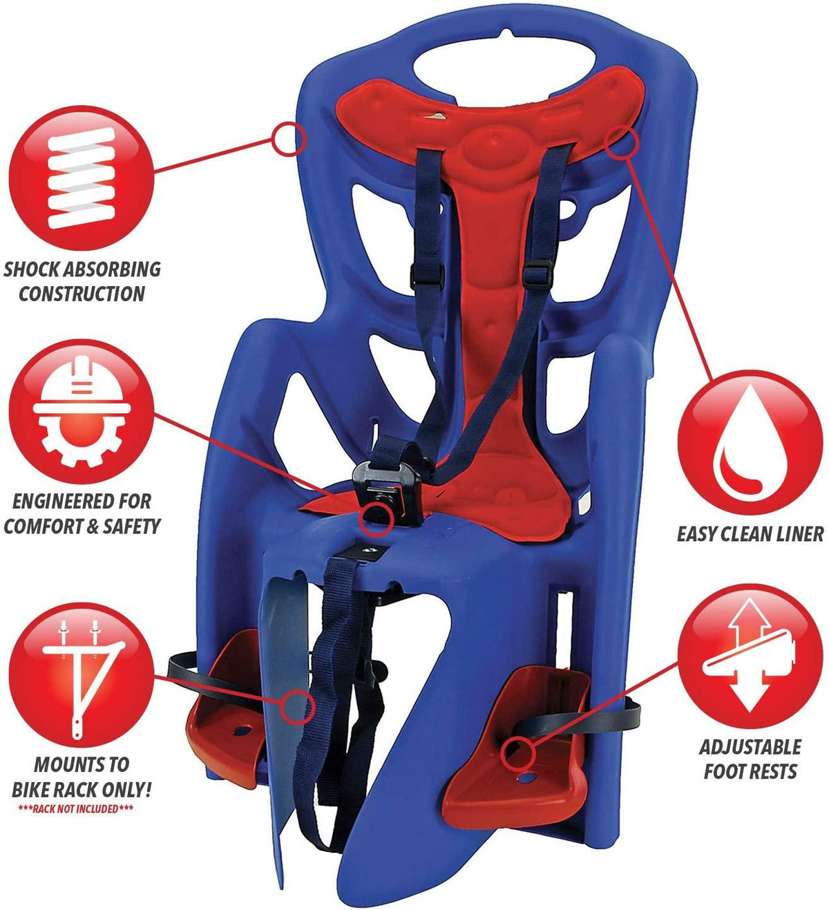 Bellelli Bicycle Baby Carrier in Stem, Seatpost or Rack mounts