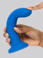 Lovehoney Flex Appeal Liquid Silicone Suction Cup Dildo 7 Inch, Blue | Blue
