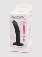 Lovehoney Curved Silicone Suction Cup Dildo 5.5 Inch, Black
