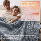 Heated Blanket Queen Size - Soft Ribbed Fleece Fast Heating Electric Blanket with 10 Heating Levels  10 Time Settings, 8 Hours Auto-Off Heated Blanket, Dual Control (84?90 inches, Dark Grey)