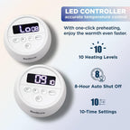 Electric Blanket Size - Heated Blanket Soft Ribbed Fleece Fast Heating Blanket with 10 Heating Levels  10 Time Settings, 8 Hours Auto-Off, Dual Control (90×100 inches, Dark Grey)
