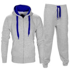 Tracksuit Men 2021 Autumn Sportwear Fashion Mens Hip Hop Set 2PC Zipper Hooded Sweatshirt Jacket+Pant Suit
