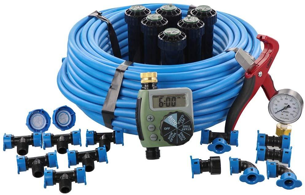 In-Ground Sprinkler System with Hose Watering Timer
