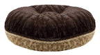 BESSIE AND BARNIE Signature Camel Rose/Godiva Brown Extra Plush  Fur Bagel Pet/Dog Bed (Multiple Sizes)