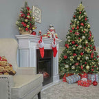 Pre Lit Artificial Full Christmas Tree Green North Valley Spruce With Stand