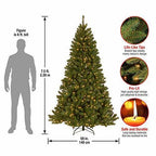Pre Lit Artificial Full Christmas Tree Green North Valley Spruce With Stand