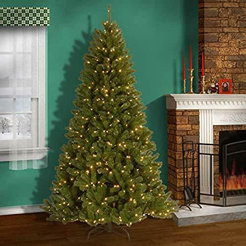 Pre Lit Artificial Full Christmas Tree Green North Valley Spruce With Stand