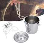 milking machine kit, 7l adjustable electric milking machine for goats cows, pulsation vacuum pump milker, milking supplies with stainless steel bucket, portable livestock milking equipment(us plug)
