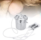 milking machine kit, 7l adjustable electric milking machine for goats cows, pulsation vacuum pump milker, milking supplies with stainless steel bucket, portable livestock milking equipment(us plug)