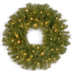 24 " Norwood Fir Artificial Christmas Wreath with Twinkly LED Lights