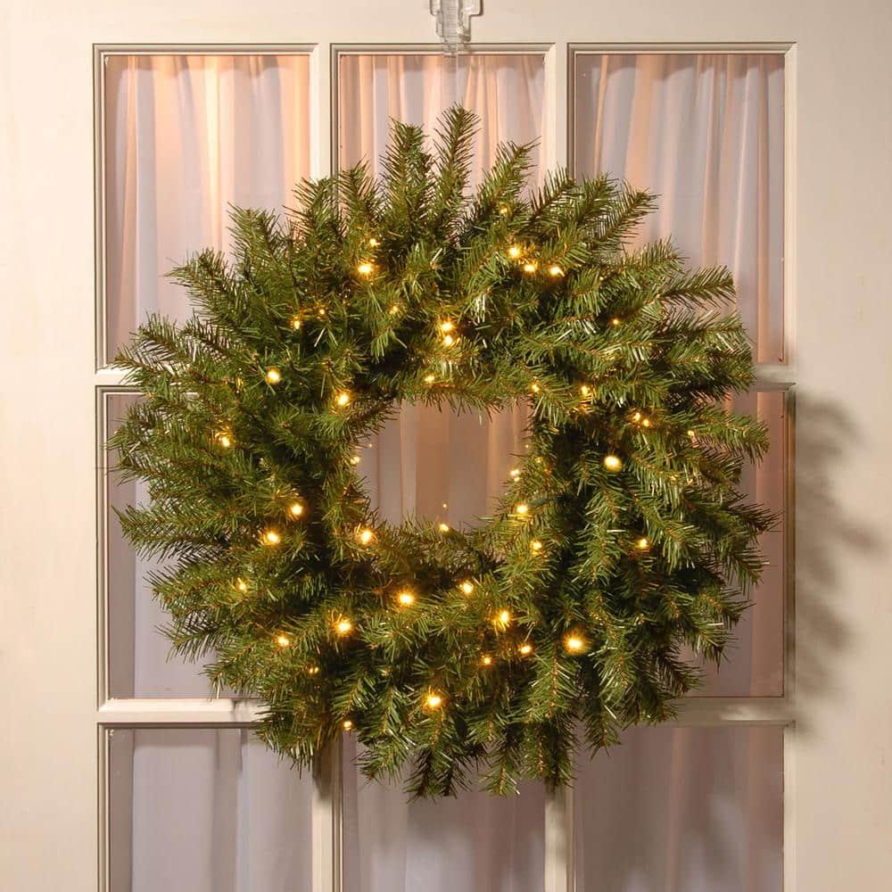 24 " Norwood Fir Artificial Christmas Wreath with Twinkly LED Lights