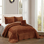 Serenta Supersoft Microplush Quilted 4 Piece Bed Spread Set