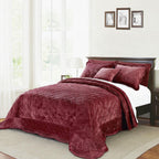 Serenta Supersoft Microplush Quilted 4 Piece Bed Spread Set