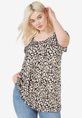 shirred scoop neck tunic