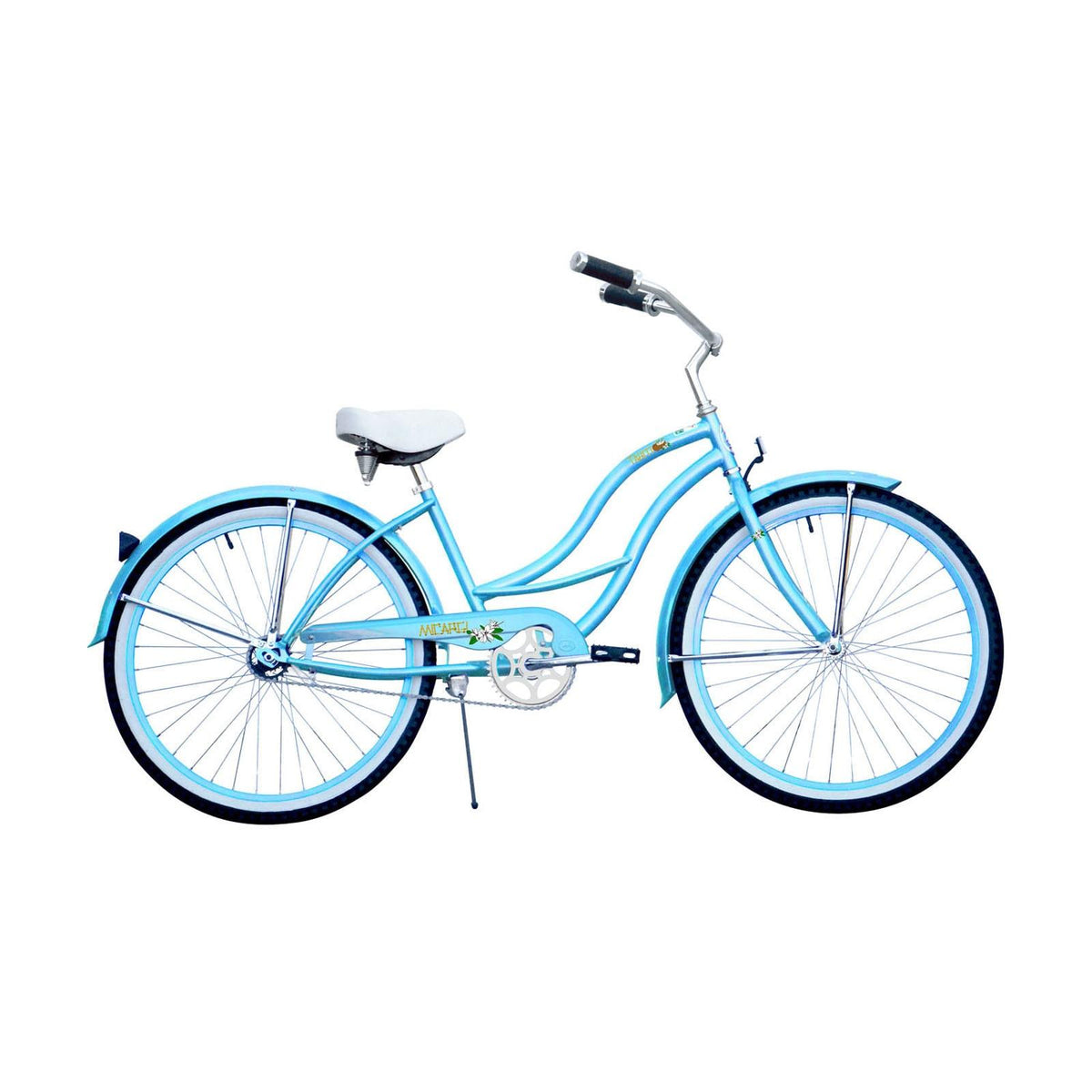 Micargi TAHITI-F-BBL 26 in. Tahiti Women's Beach Cruiser Bicycle, Baby Blue &amp; Baby Blue