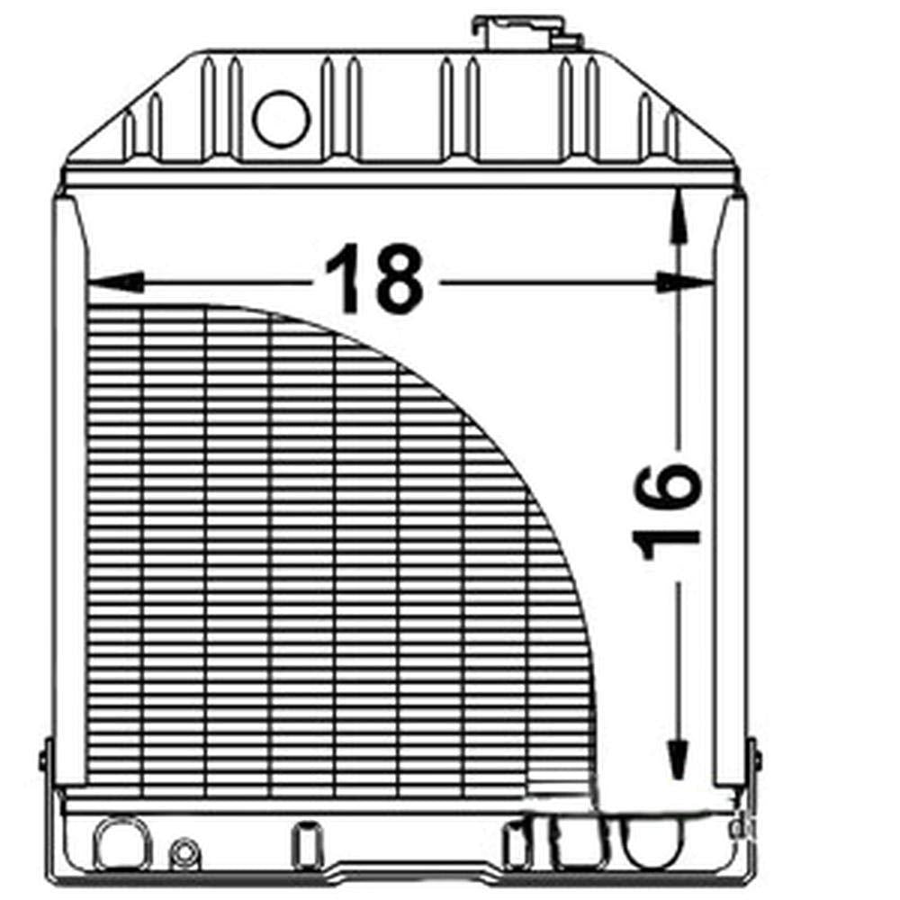 c7nn8005h one new radiator fits ford tractor models 2000 3000 4000 4100 4000su 2600 3600 +