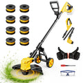 Cordless String Trimmer &amp; Lawn Edger for Dewalt 20V Battery (NO Battery), 14" Electric Weed Eater and Edger Battery Powered, 3 in 1 Lawn Tool Wheeled with 8 Pcs Grass Cutter Spool Line for Yard Garden