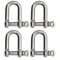 BoatTector  Steel D Shackle - 3/4", 4-Pack
