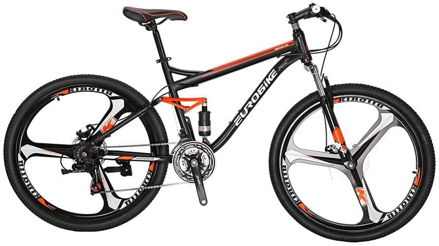 S7 Mountain Bike 27.5 Inch 3 Spoke Mag Wheel Steel Frame MTB Bicycle for Men Blackorange