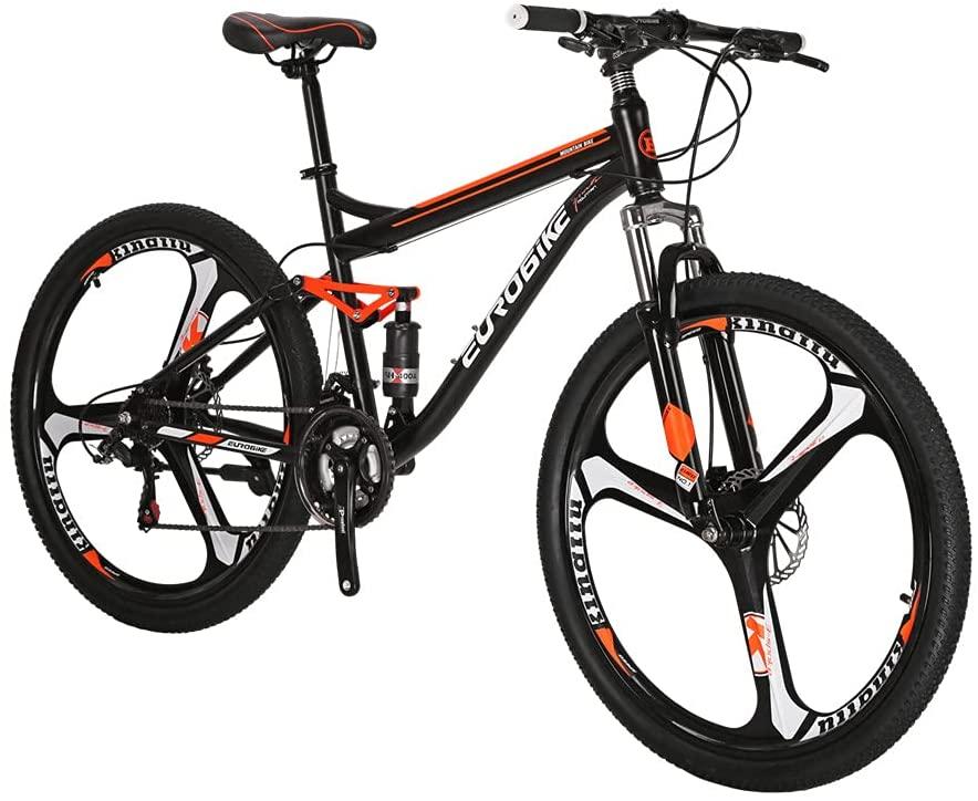 S7 Mountain Bike 27.5 Inch 3 Spoke Mag Wheel Steel Frame MTB Bicycle for Men Blackorange