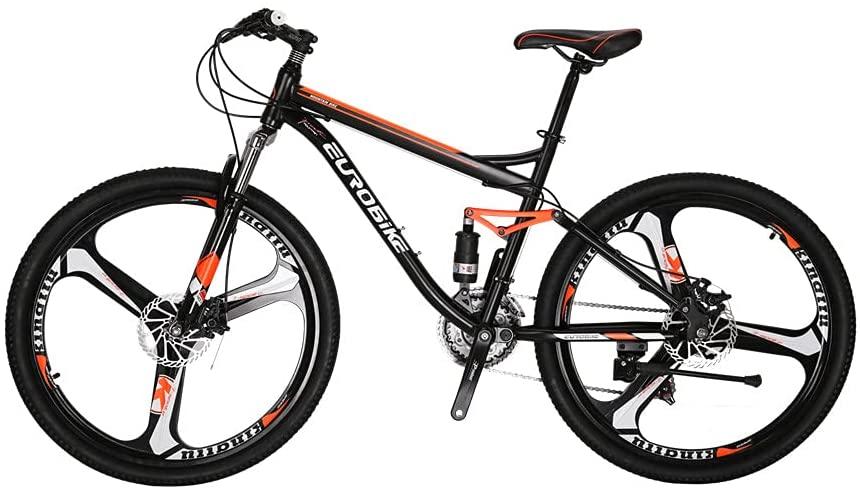 S7 Mountain Bike 27.5 Inch 3 Spoke Mag Wheel Steel Frame MTB Bicycle for Men Blackorange