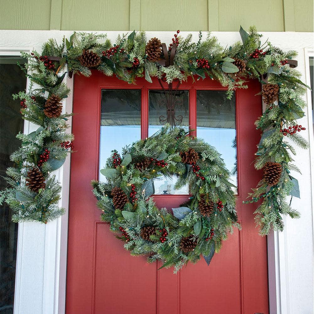 9 ft. Pre-Lit LED Winter Frost Garland
