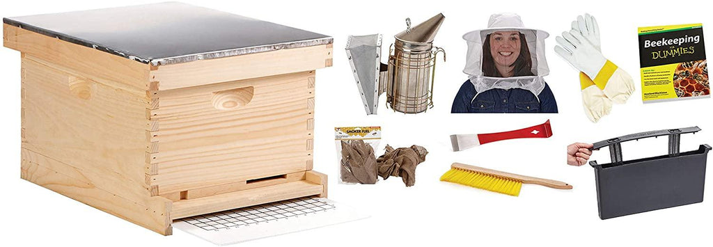 little giant 10-frame deluxe beginner hive kit premium beekeeping starter kit for beginners (item no. hive10kit)