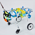 ELEAMO Hind Legs Rehabilitation 4 Wheels Adjustable Dog Wheelchair Cart for Pet Rehabilitation Lightweight Easy Assemble Wheelchair for Doggie Back Legs,XS