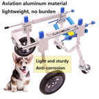 ELEAMO Hind Legs Rehabilitation 4 Wheels Adjustable Dog Wheelchair Cart for Pet Rehabilitation Lightweight Easy Assemble Wheelchair for Doggie Back Legs,XS