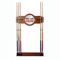 Four Aces 30 in. Wooden Billiard Cue Rack with Mirror