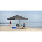 Quik Shade Expedition EX100 1-Push 10 ft. x 10 ft. Charcoal Straight Leg Pop-Up Canopy