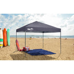 Quik Shade Expedition EX100 1-Push 10 ft. x 10 ft. Charcoal Straight Leg Pop-Up Canopy