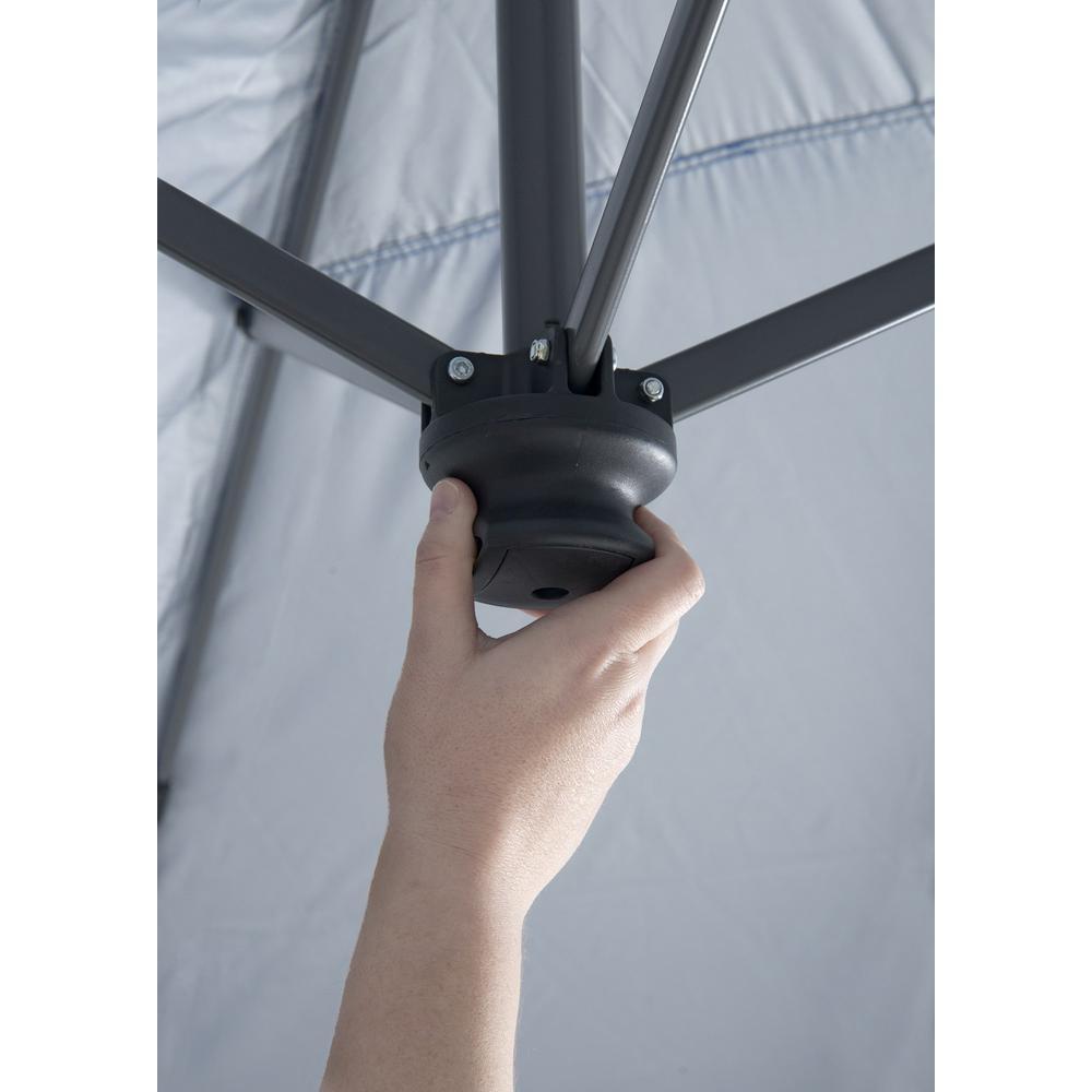 Quik Shade Expedition EX100 1-Push 10 ft. x 10 ft. Charcoal Straight Leg Pop-Up Canopy
