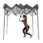 Quik Shade Expedition EX100 1-Push 10 ft. x 10 ft. Charcoal Straight Leg Pop-Up Canopy