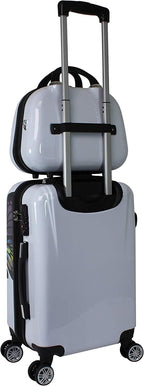 4-Piece Hardside Upright Spinner Luggage Set, Butterfly, One Size