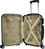 4-Piece Hardside Upright Spinner Luggage Set, Butterfly, One Size