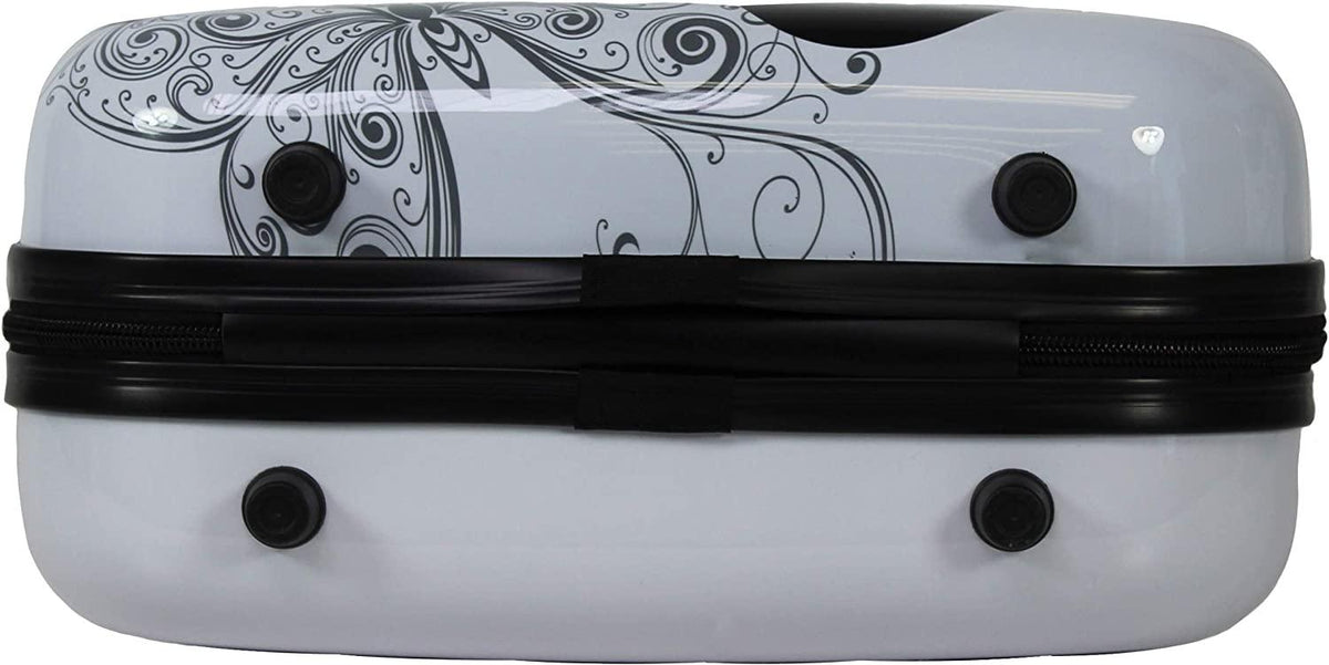 4-Piece Hardside Upright Spinner Luggage Set, Butterfly, One Size