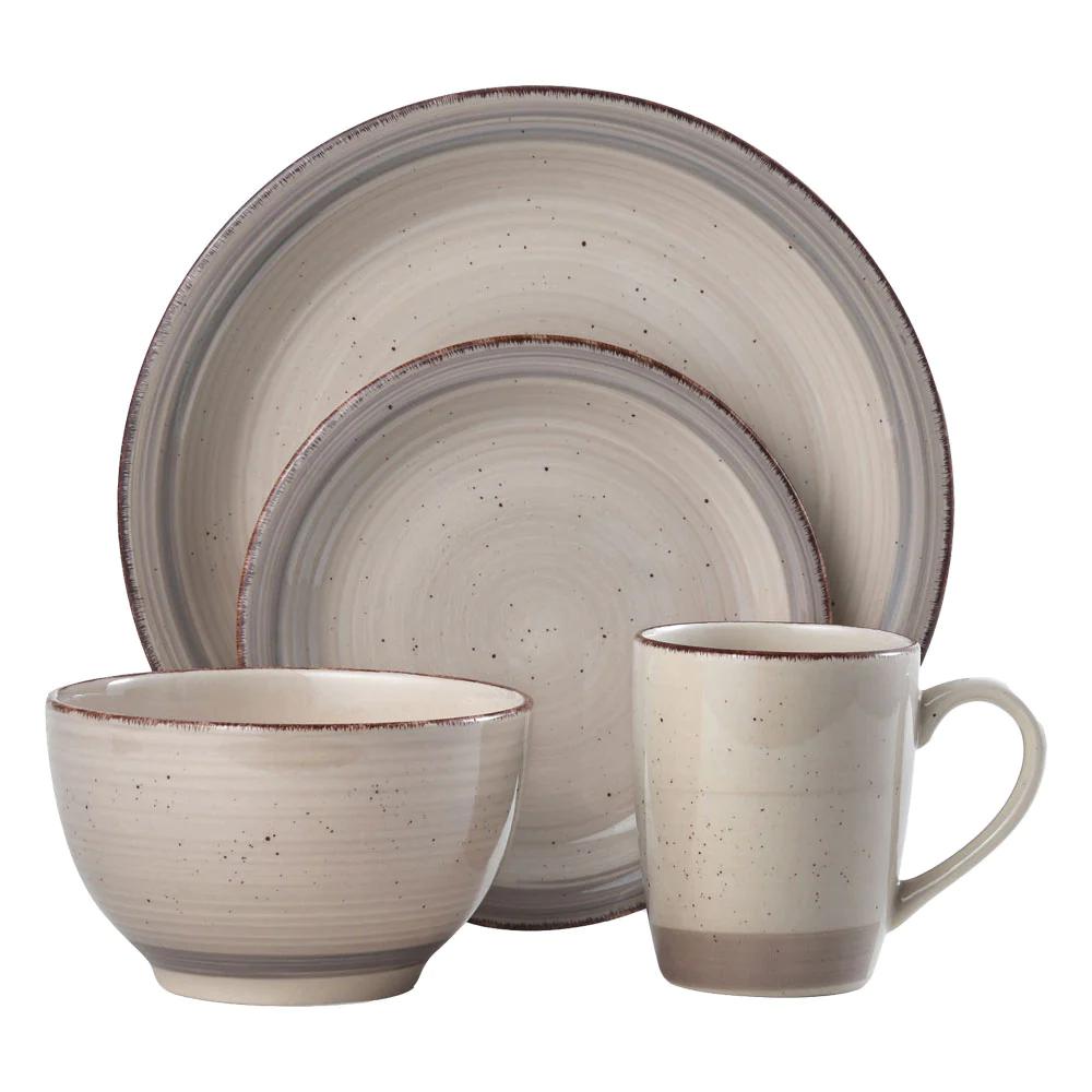 Sadie Cream 16 Piece Dinnerware Set, Service for 4