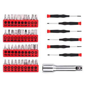 Tool Set:158 Piece Home Tool Kit, Household Basic Repair Tool Set Comes with Plastic StoraCase-Red