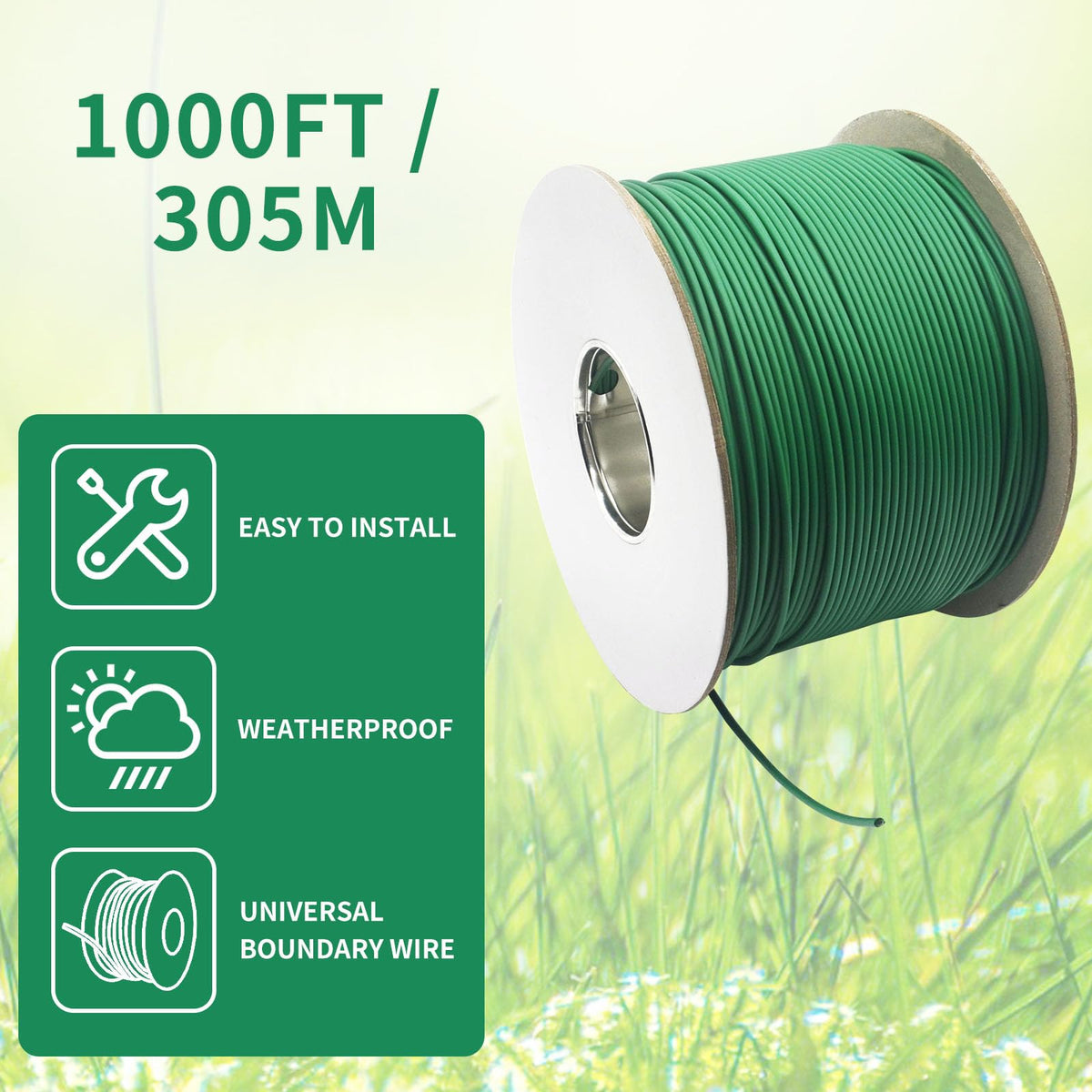 16 GauBoundary Wire Robot Lawn Mowers, 305M/1000FT | Universal Compatibility, For  Worx, and Other Robot Lawn Mower s, Copper Boundary Wire