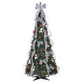 Gerson 6-Foot High Pop Up Pre-Lit Green Decorated Pine Tree with Warm White Lights