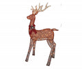 Pre-lit Glittering Rustic Brown 60 Inch Buck - 150 Clear Lights - Christmas Deer - 5 Feet Tall