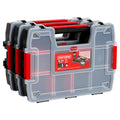 StoraOrganizer, Small Parts Organizer, 3-Packs with 10-Compartments, Lid Includes Secure Latch (CMST60964M)