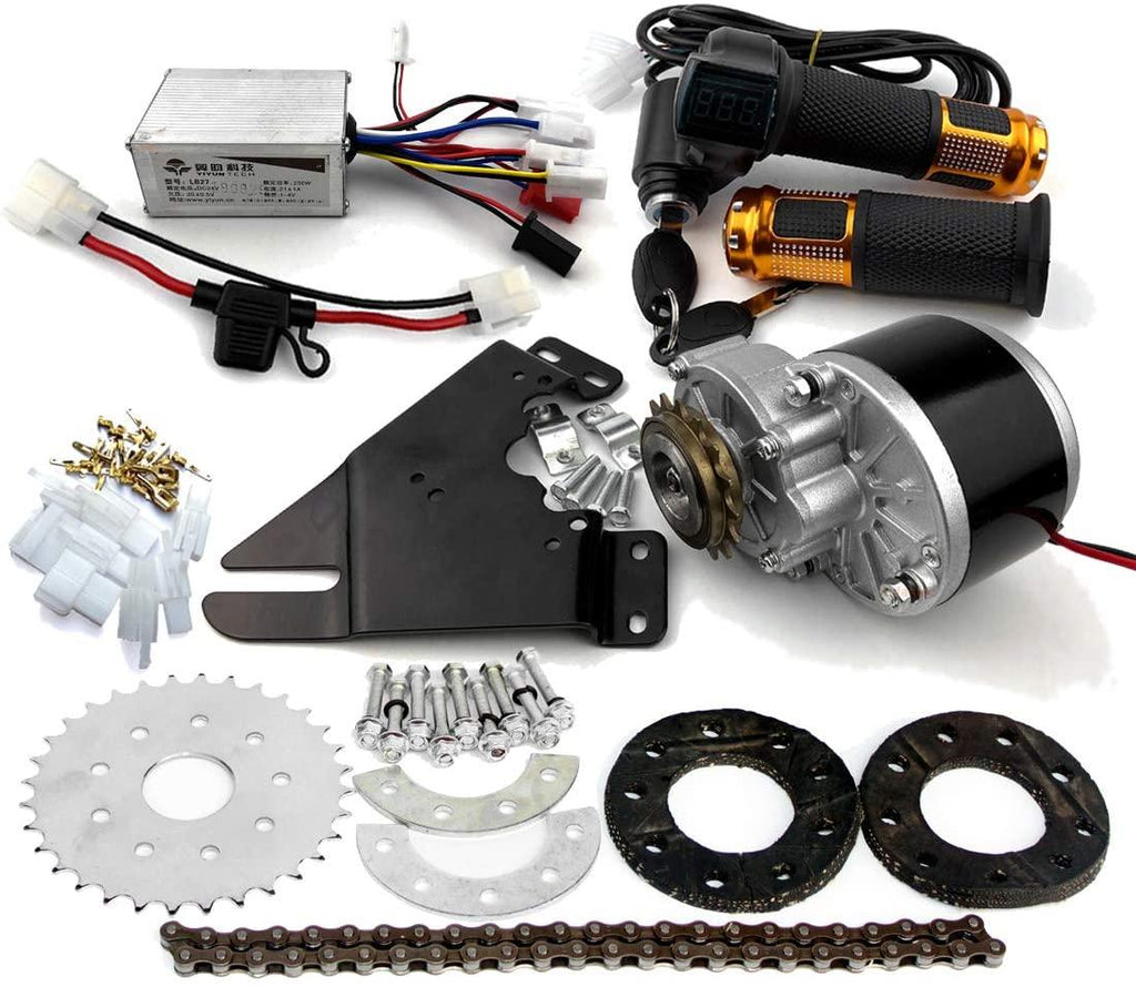 L-faster 24V36V250W Electric Conversion Kit for Common Bike Left Chain Drive Customized for Electric Geared Bicycle Derailleur